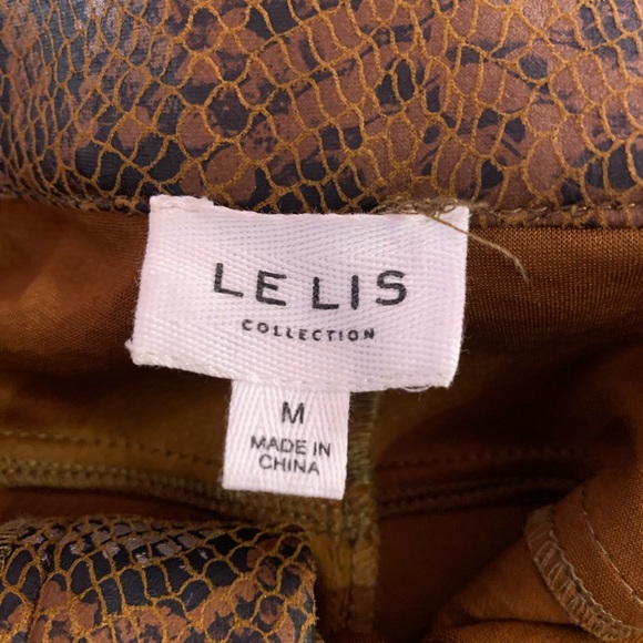 SNAKE PRINT high waist shorts - size M - Bronze/Brown - Leather Like - Picture 9 of 11